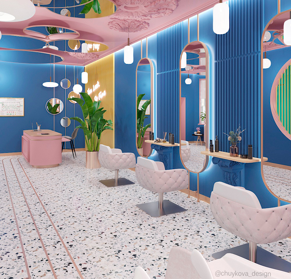Дизайн парикмахерской + маникюрный кабинет