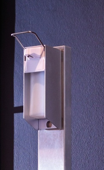 Диспенсер для антисептика, напольный. Материалы: латунь и нержавеющая сталь!