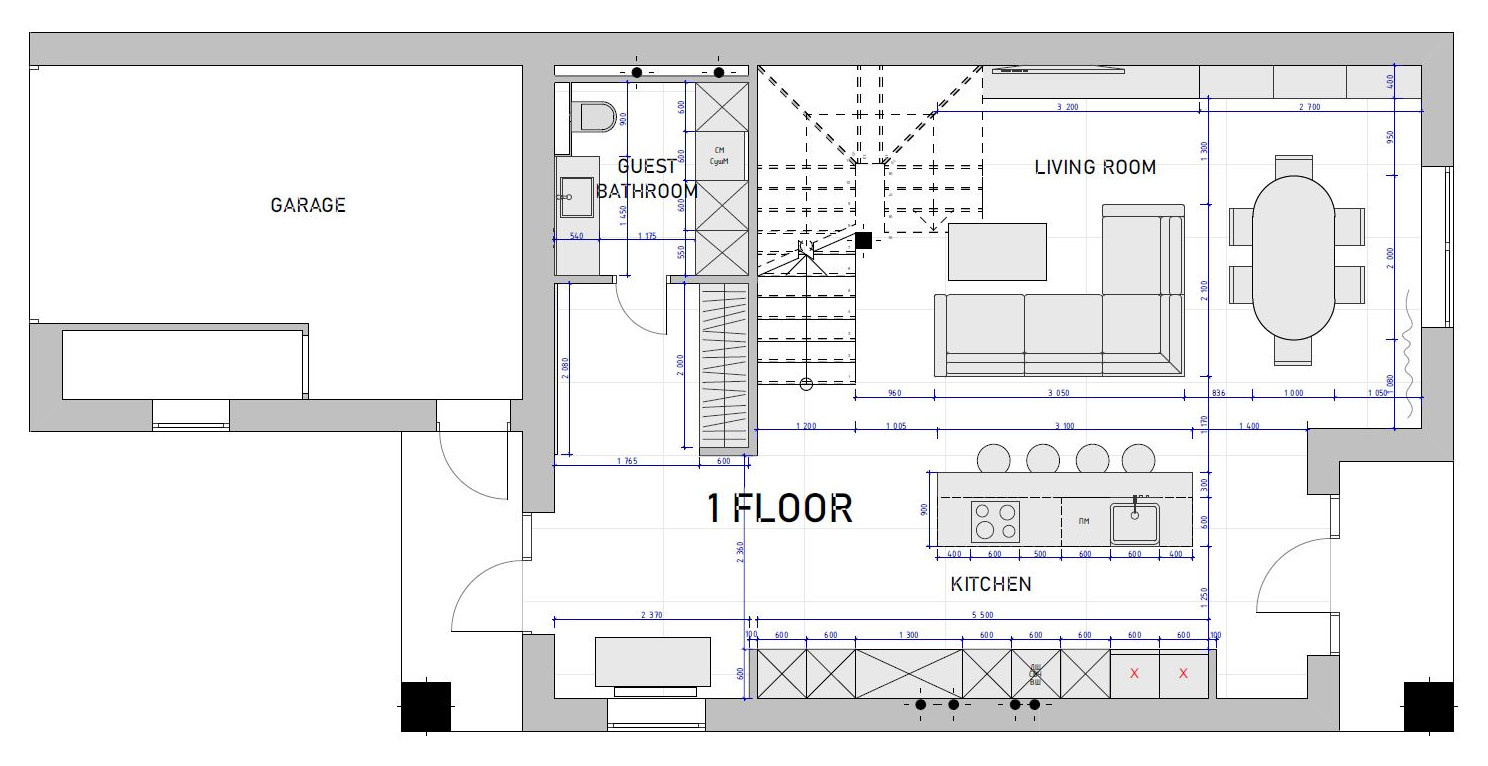 Планировочное решение 1 этаж