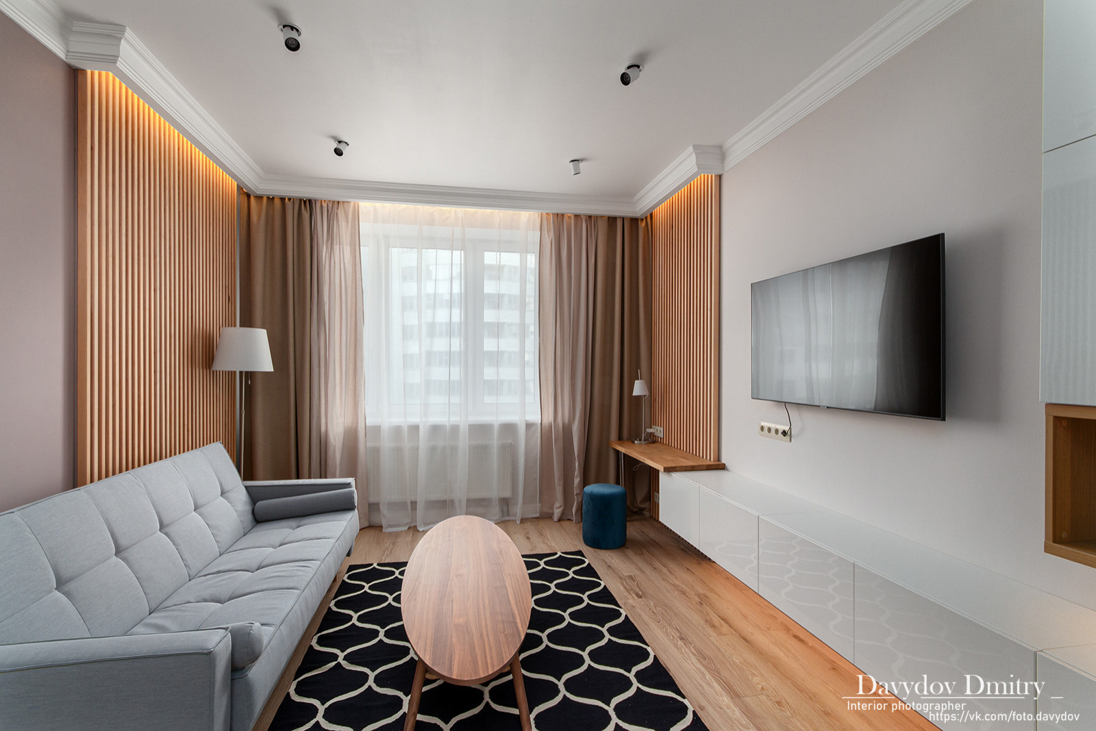 Интерьерная съемка квартиры на Свердловской наб. Санкт-Петербург.