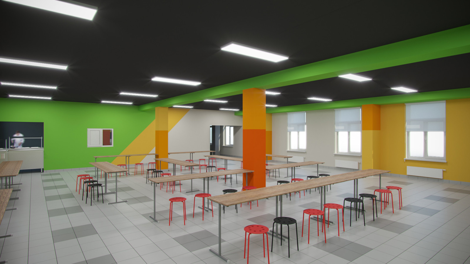 Реновация столовой в школе