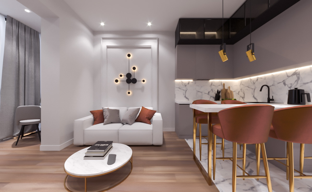 Проект 1 комнатной квартиры 45 кв.м.