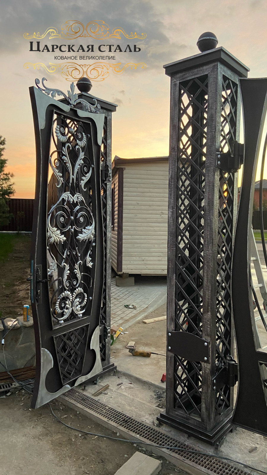 Европейские кованые ворота.