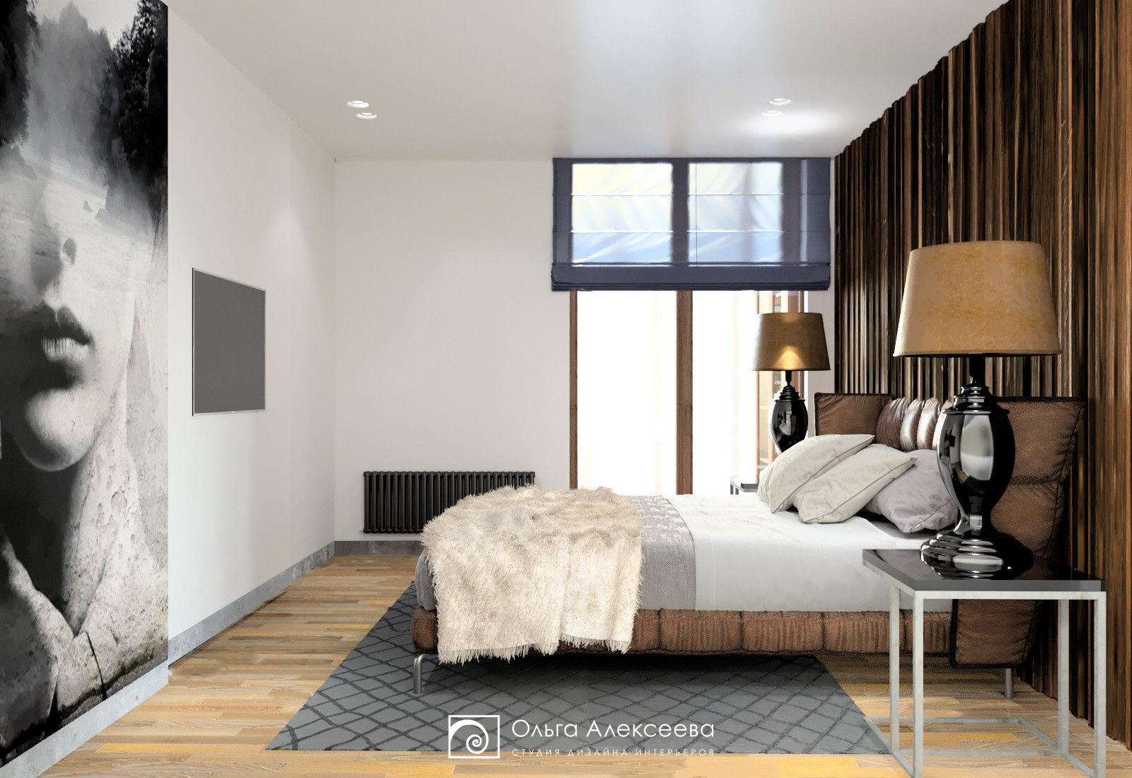 Дизайн спальни с балконом