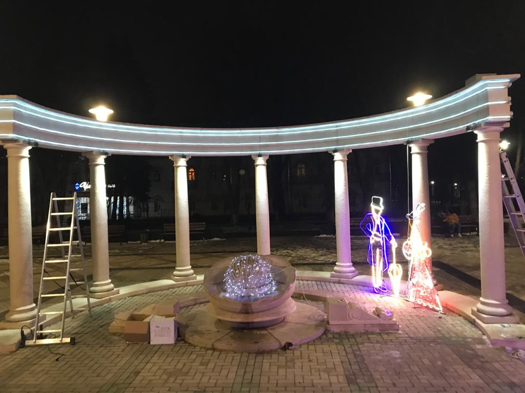 Обложка проекта: Архитектурная подсветка колоннады г Ессентуки