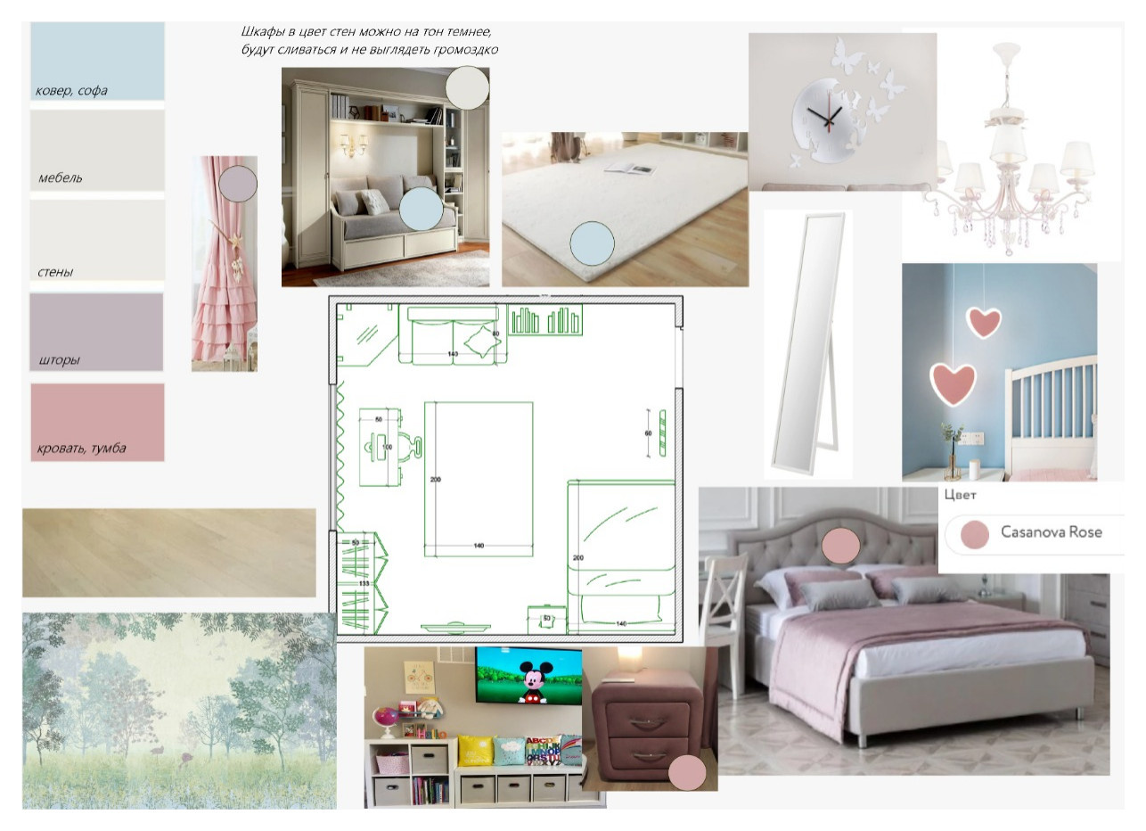 Коллаж дизайн детской