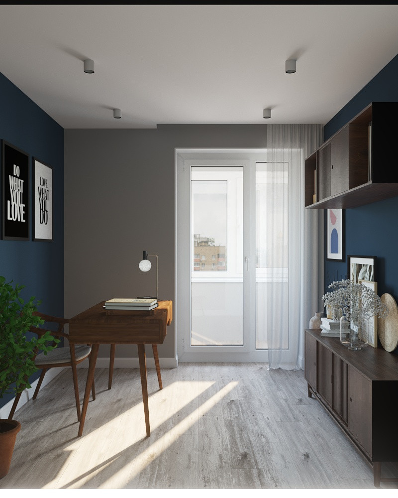 РАБОЧИЙ КАБИНЕТ С СТИЛЕ MIDCENTURY