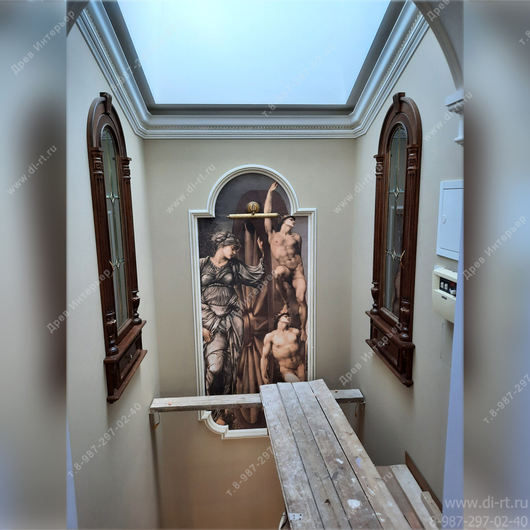 Ниши в стене из дуба