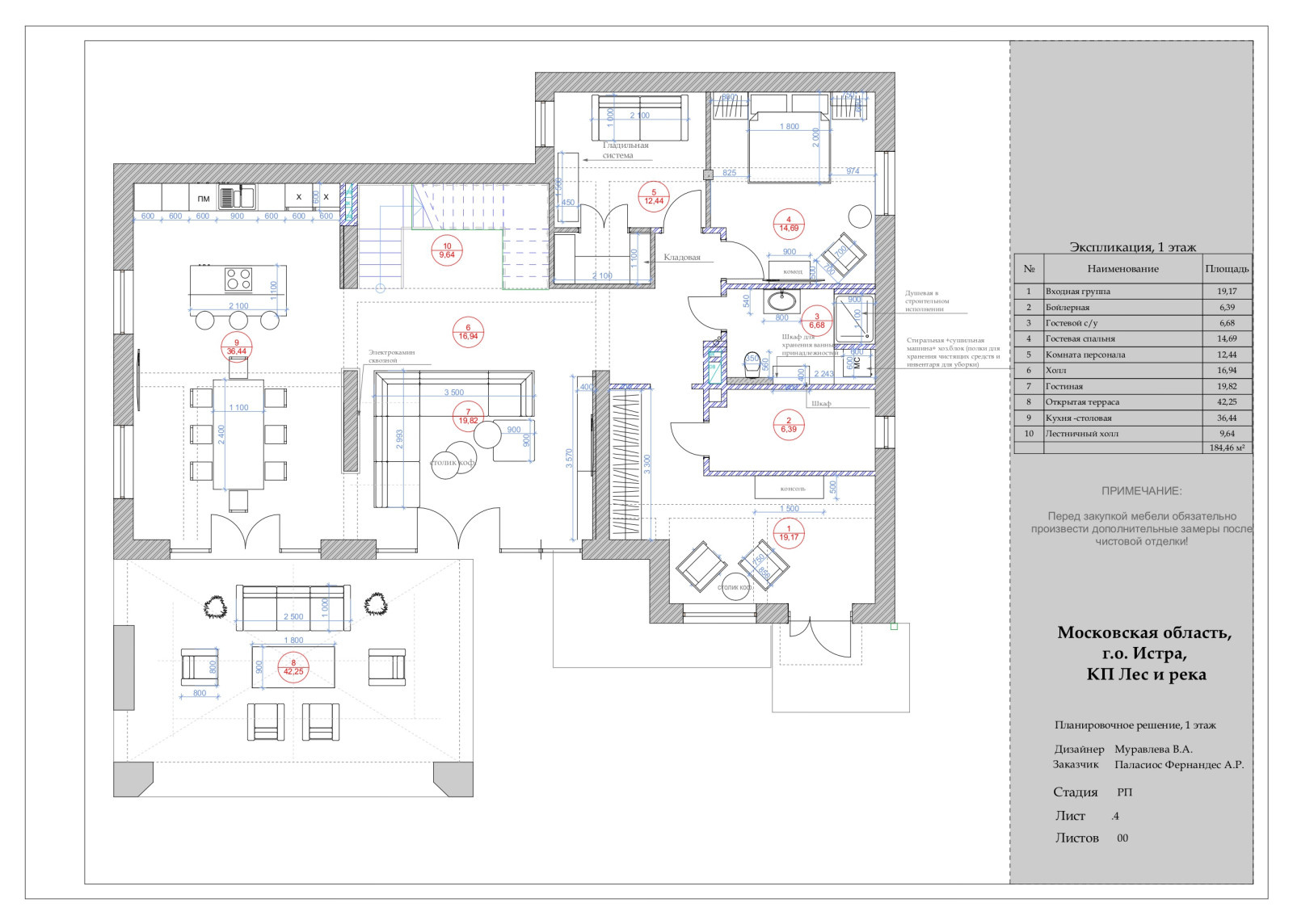 Планировка 1 этаж
