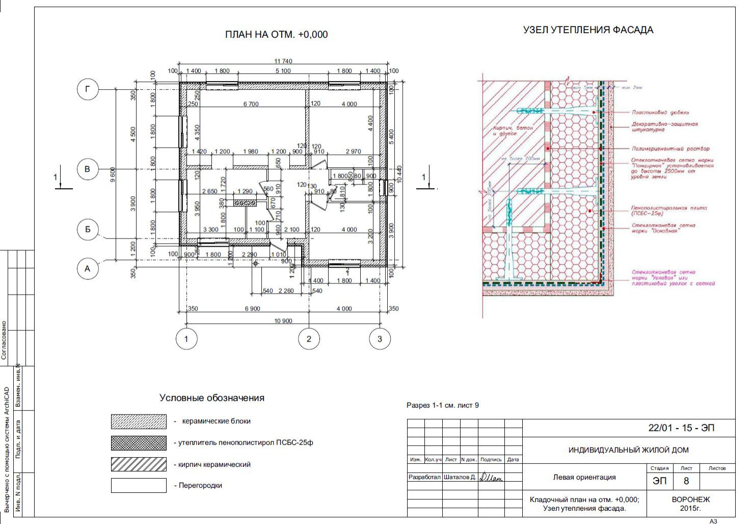 Проект одноэтажного дома 92м2 в г. Воронеж