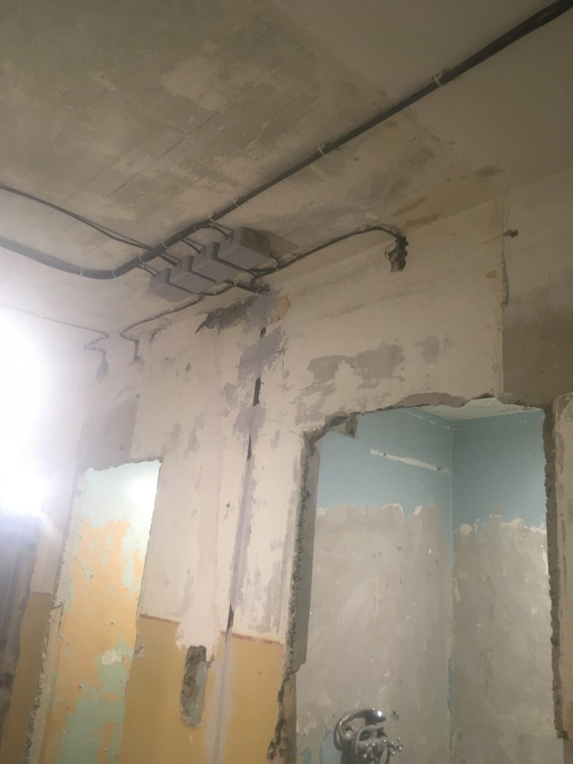 Черновой монтаж 3-х комнатной квартиры