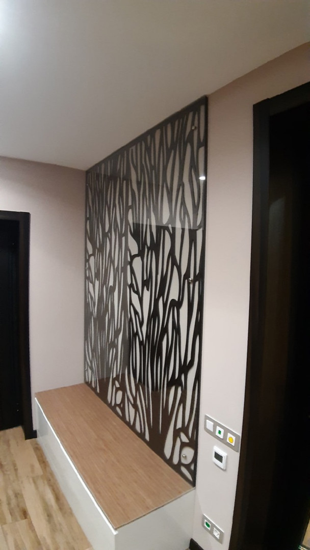 Обложка проекта: Лестничное ограждение + настенная панель