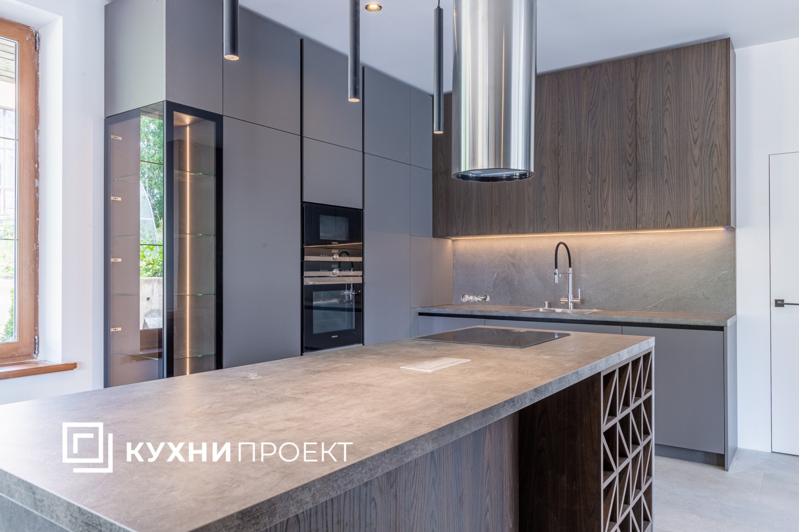 Стильная кухня с островом в современном стиле (реальные фото)