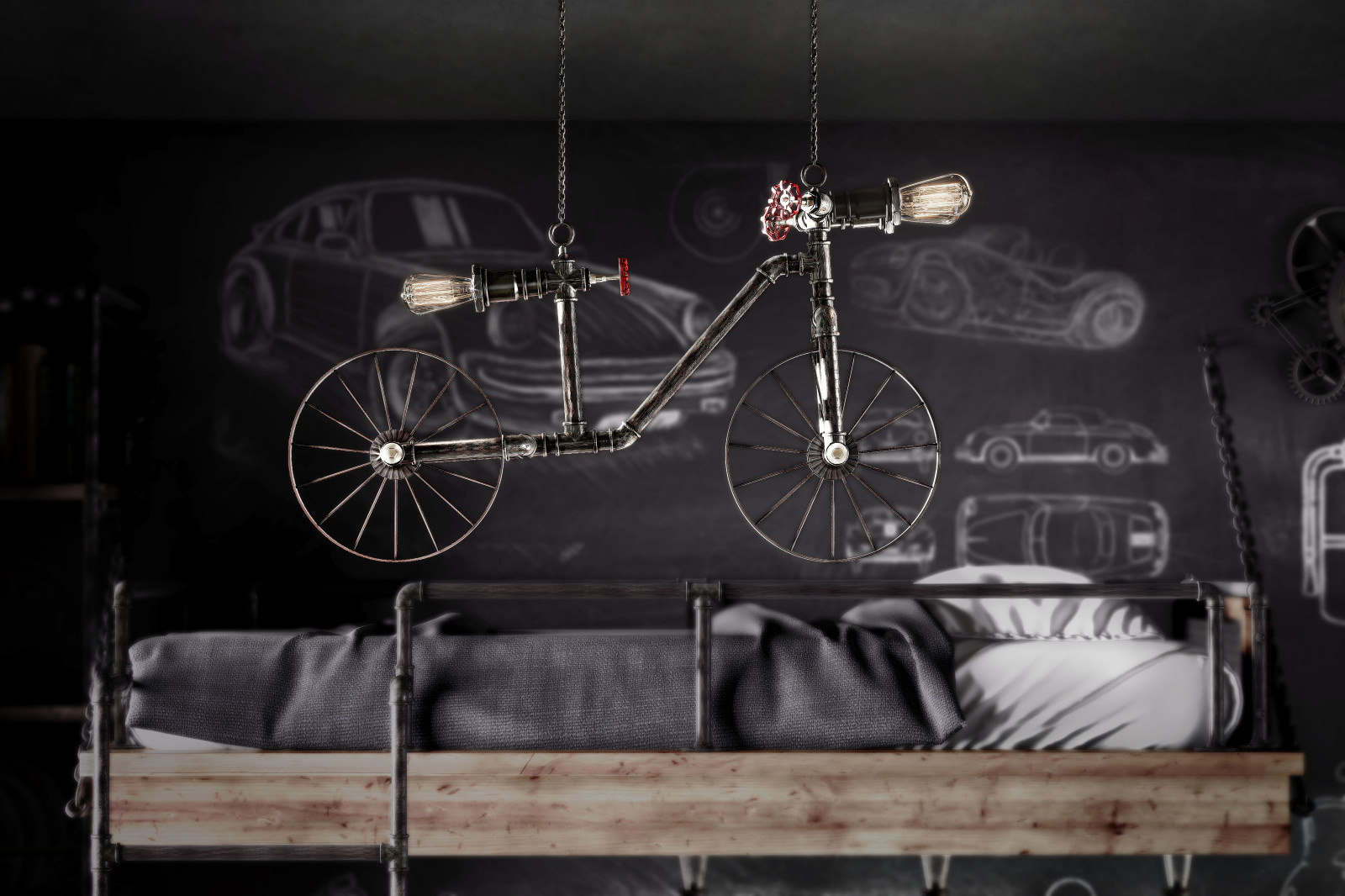 Дизайн детской комнаты в стиле лофт