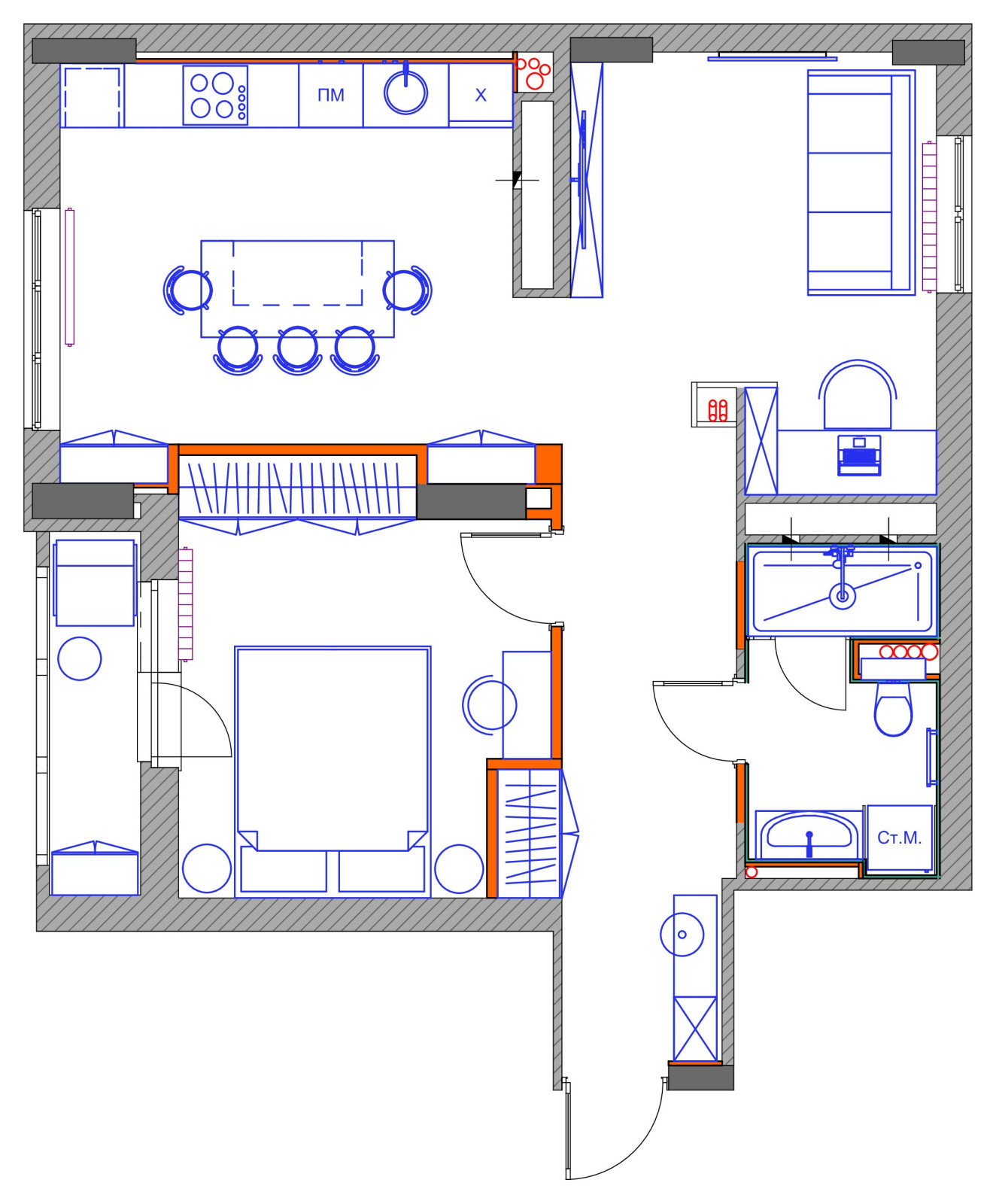 Квартира в ЖК Олимпийский 60 м2