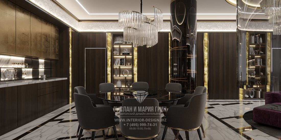 Дизайн элитной двухуровневой квартиры