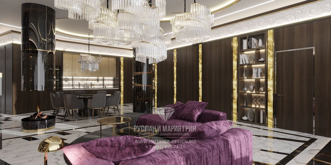 Дизайн элитной двухуровневой квартиры