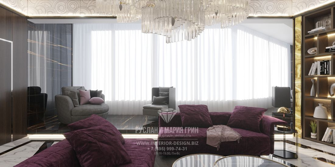 Дизайн элитной двухуровневой квартиры