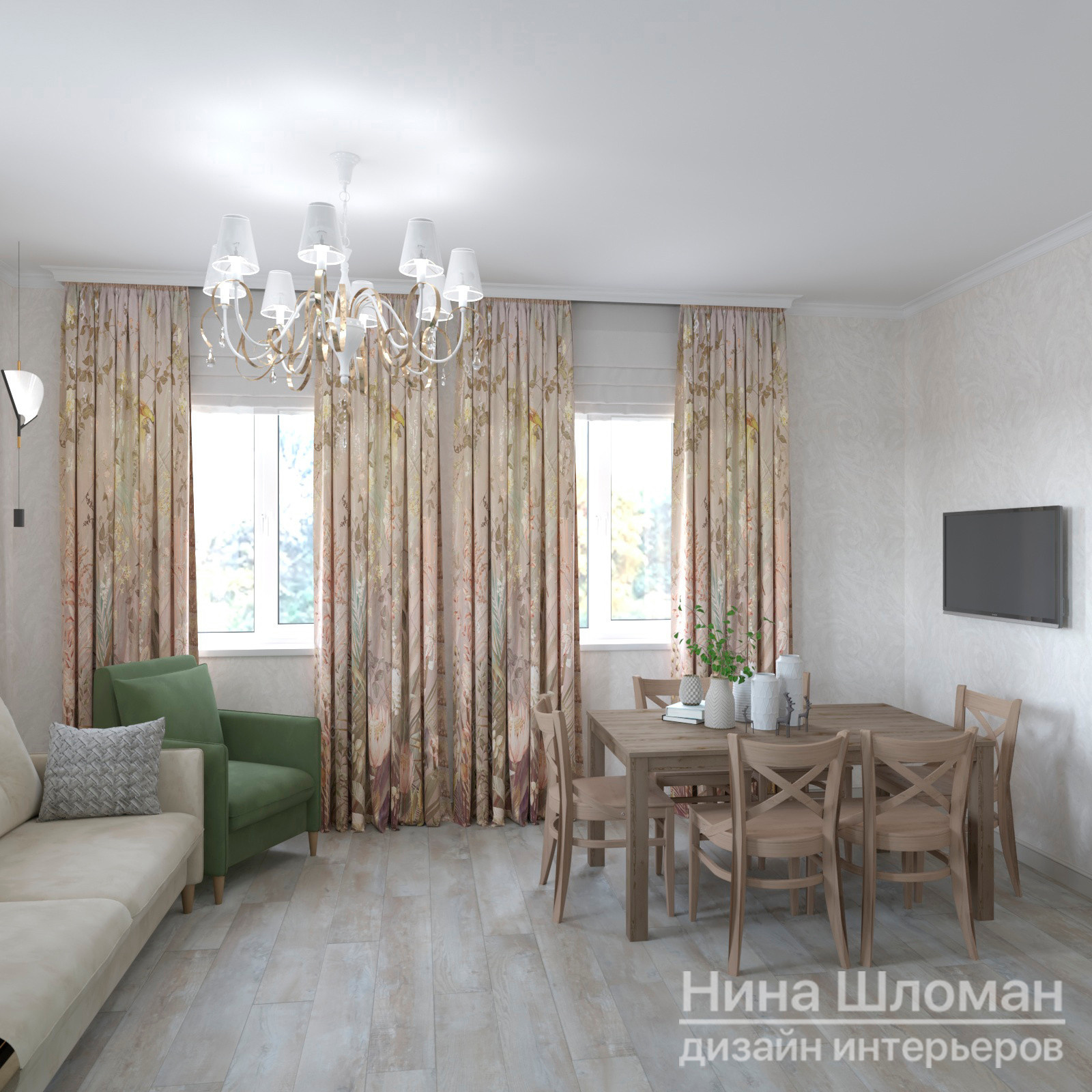 Романтичный интерьер дома в Старом Кировске