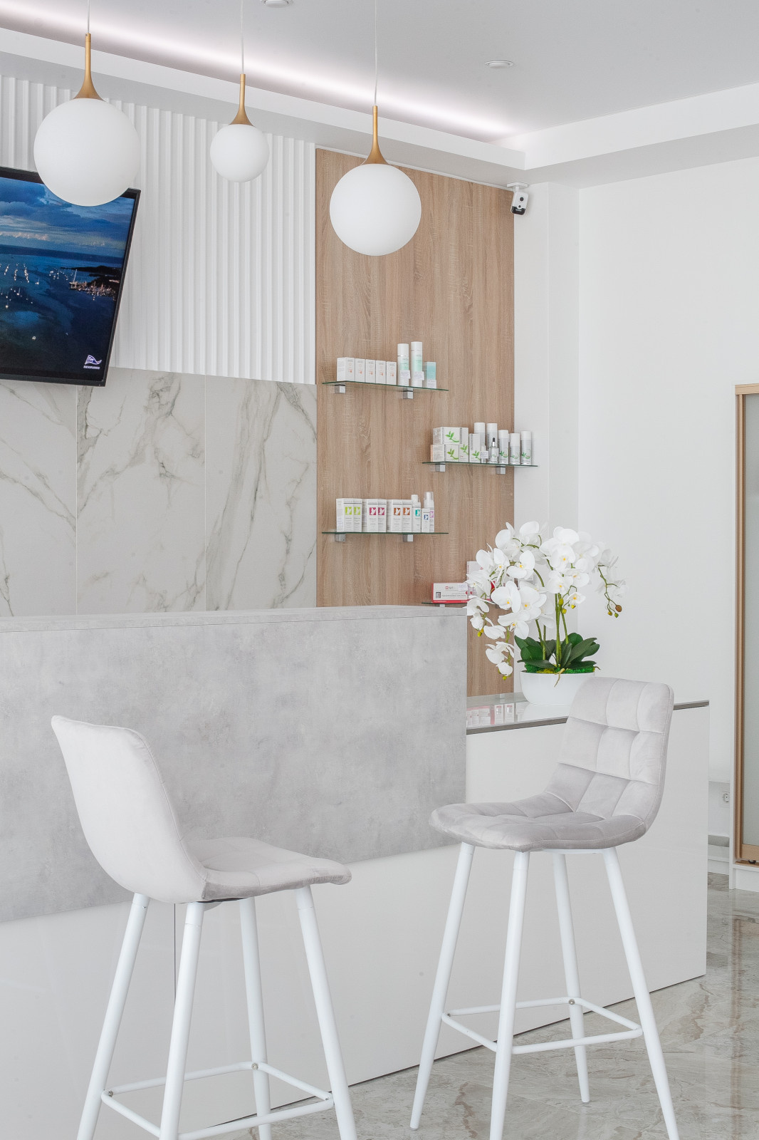 Салон красоты, зона ресепшен