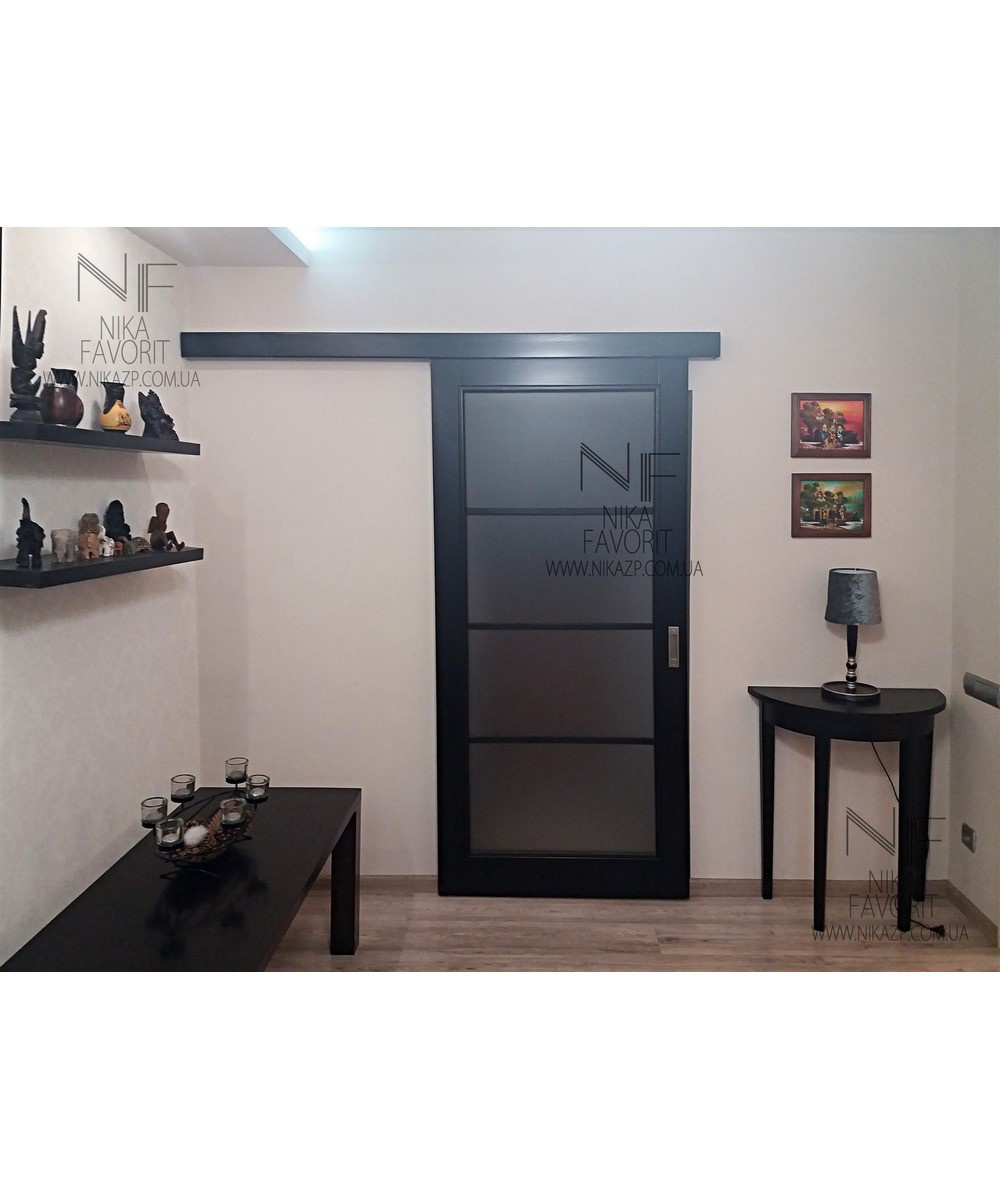 Wooden sliding door. wooden doors