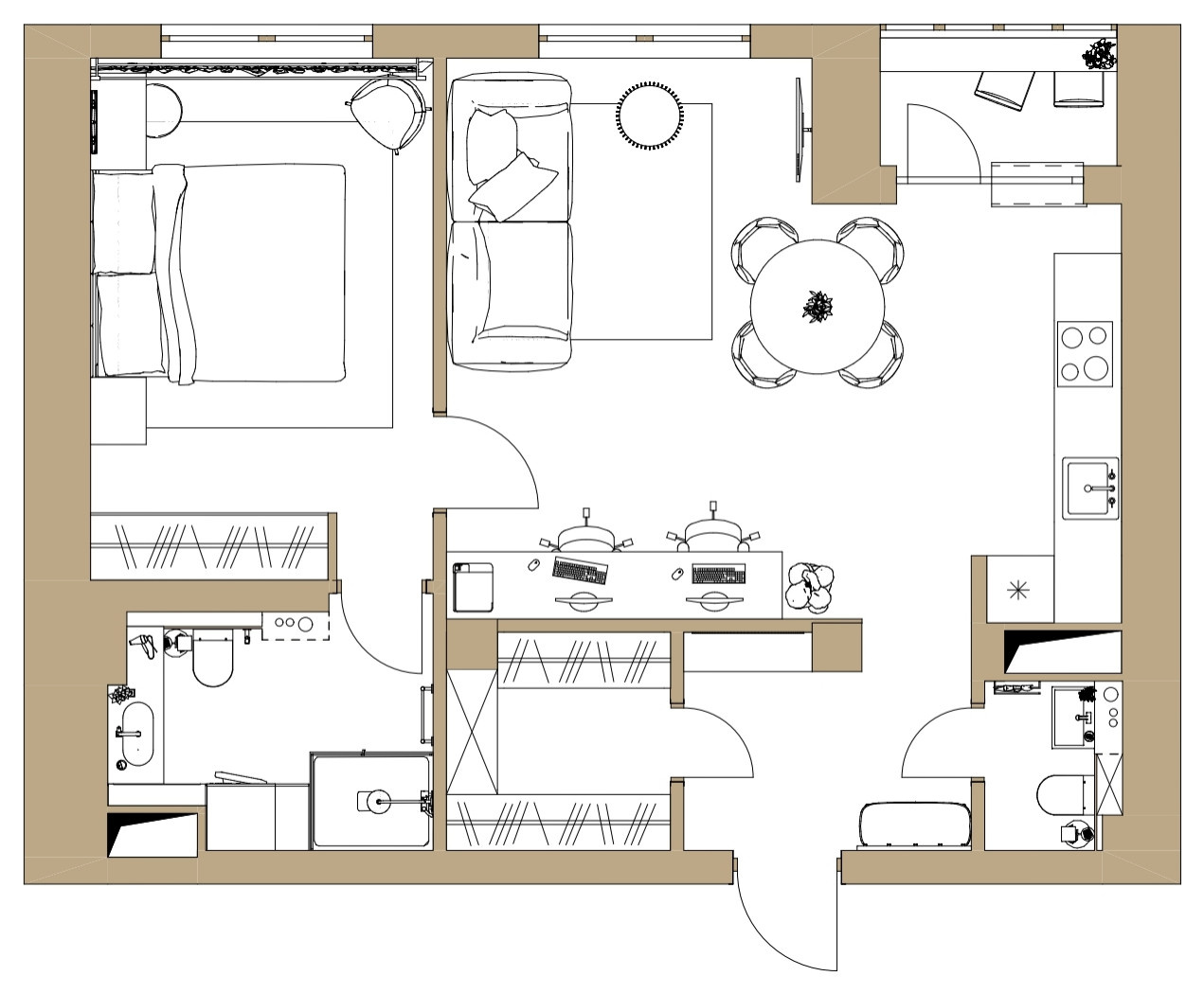 Планировочные решения квартир от студии до бесконечности