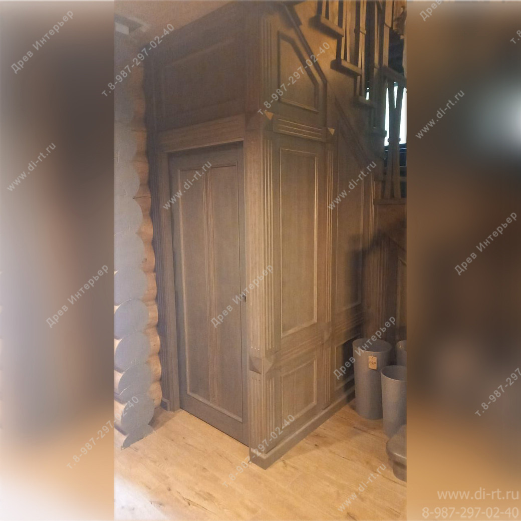 Отделка дома. Кухня. Лестница. Потолочные балки.