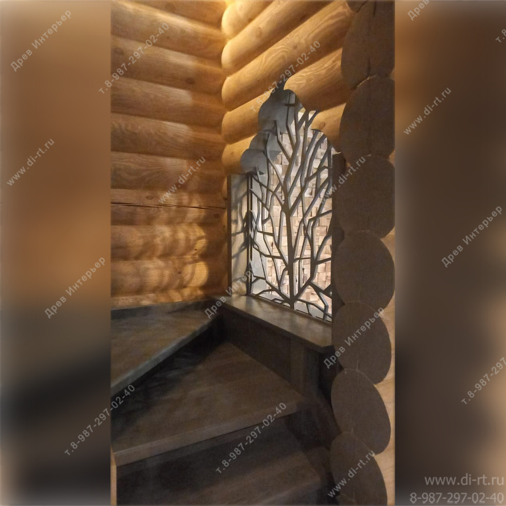 Отделка дома. Кухня. Лестница. Потолочные балки.