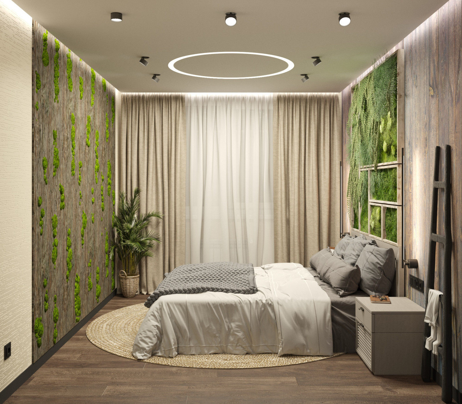 Спальня в Эко- стиле. 12м²