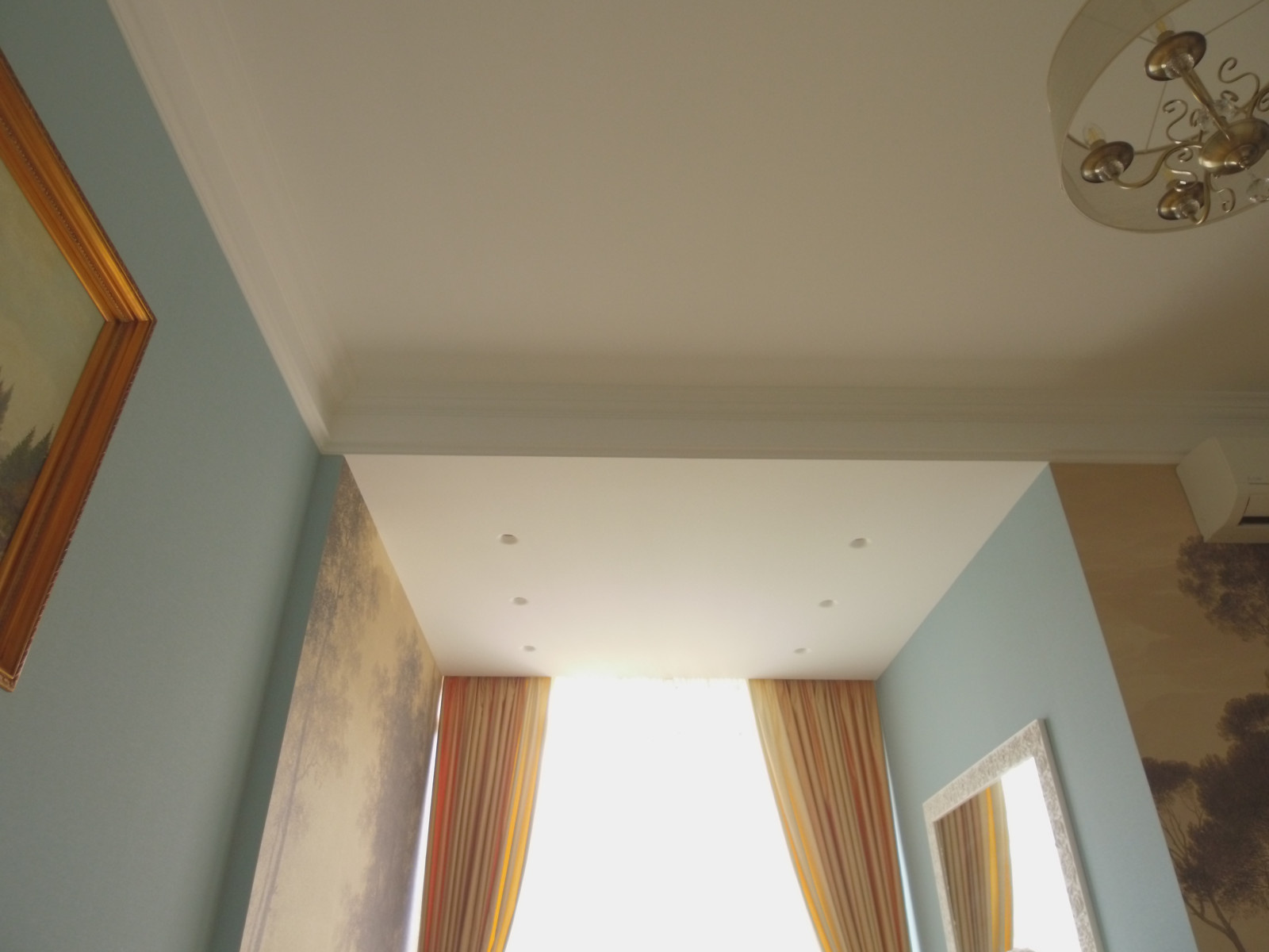 Экологичный тканевый потолок окрашиваемый