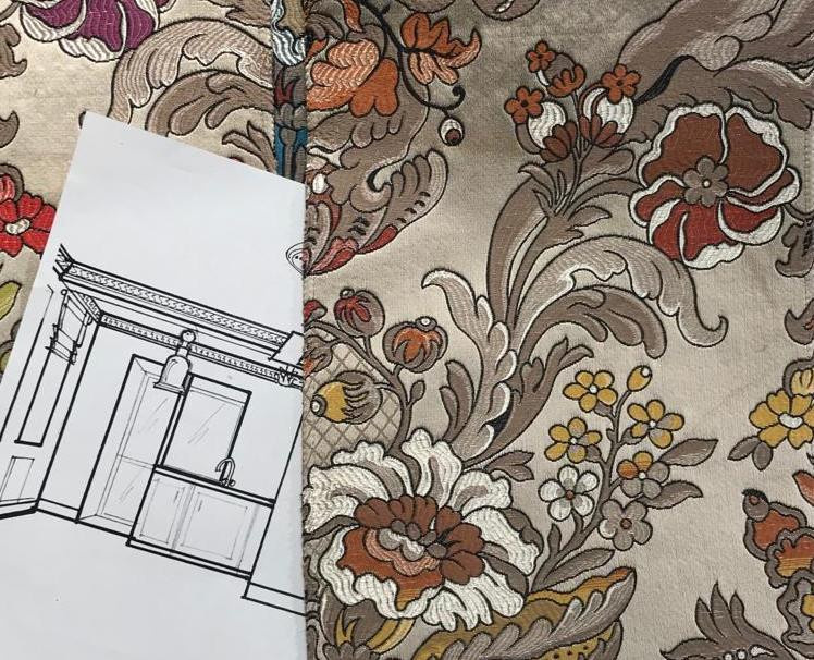 Подбор ткани для римской шторы на кухне.