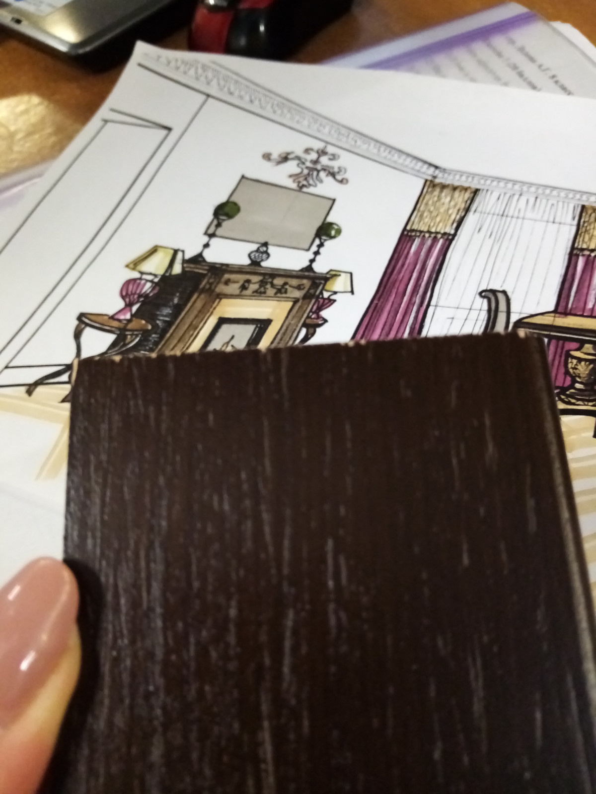 Выбор цвета для портала камина.