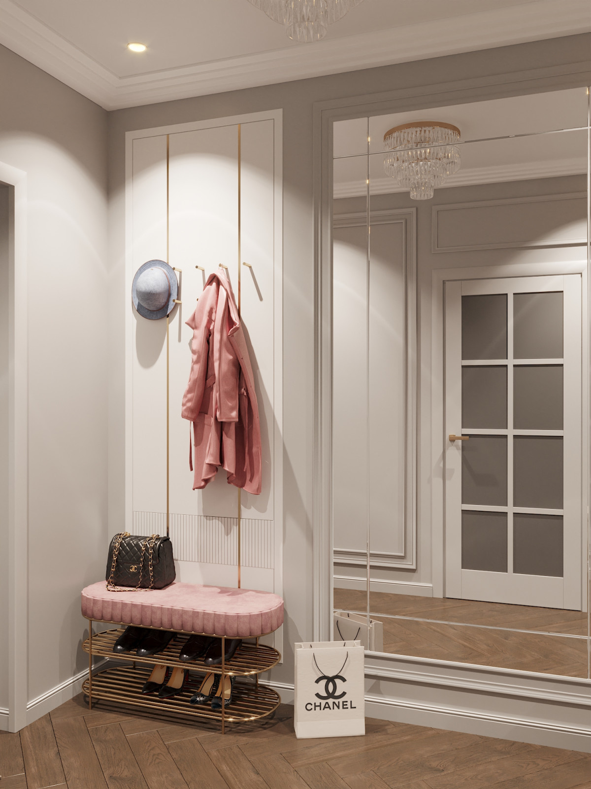 "Зазеркалье", дизайн 2комнатной квартиры 66 м2