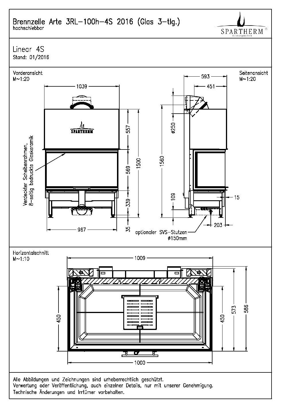 Spartherm Arte 3RL 100h 4S LINEAR