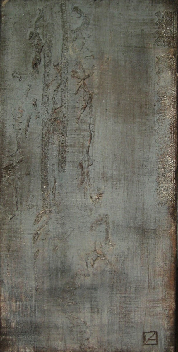 "Рустика в серых тонах" холст акрил 2-я часть