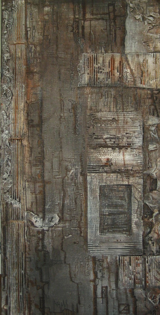 "Рустика в серых тонах" холст акрил 3-я часть