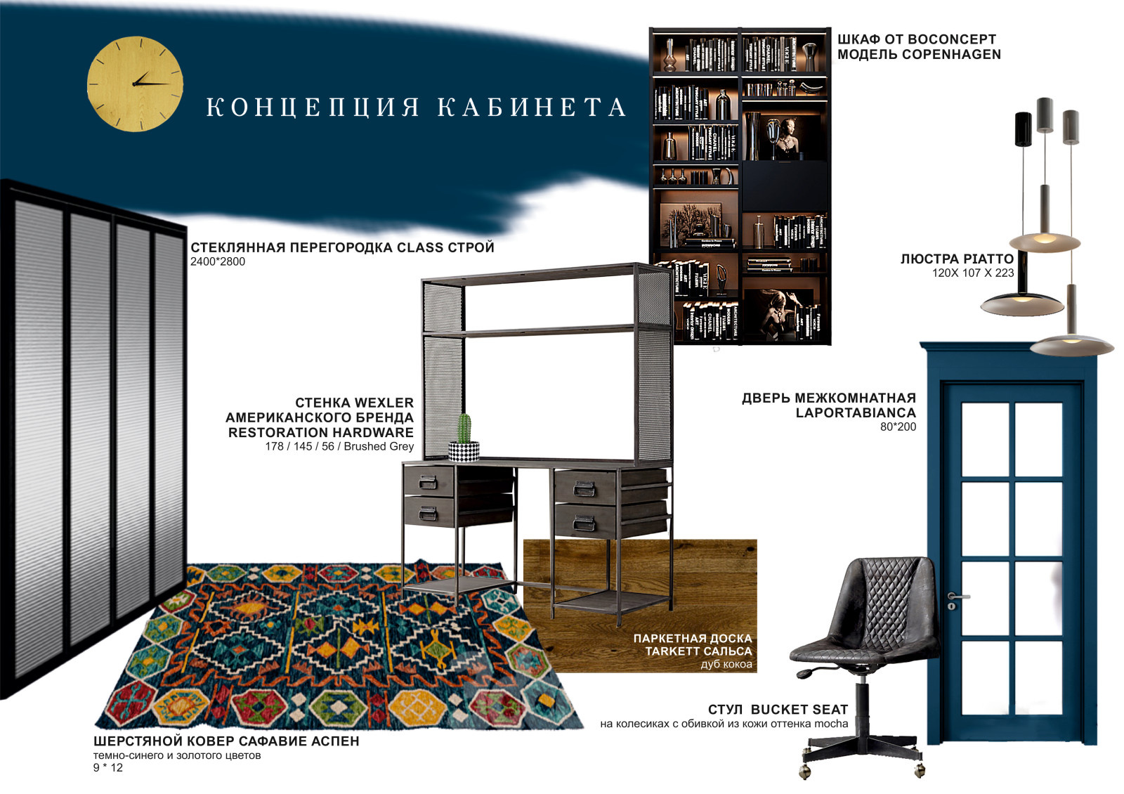 Гостинная комната с уголком рабочего кабинета