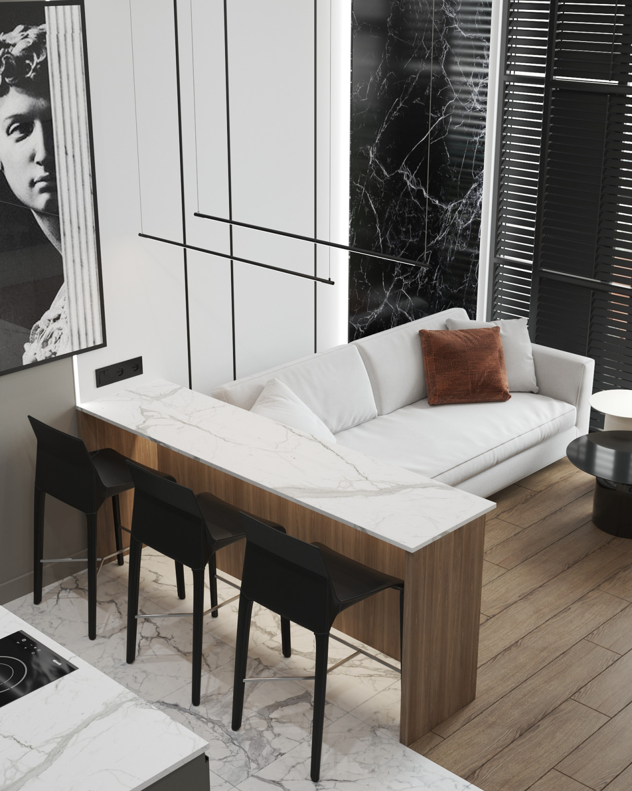 КВАРТИРА В СТИЛЕ КОНТЕМПОРАРИ