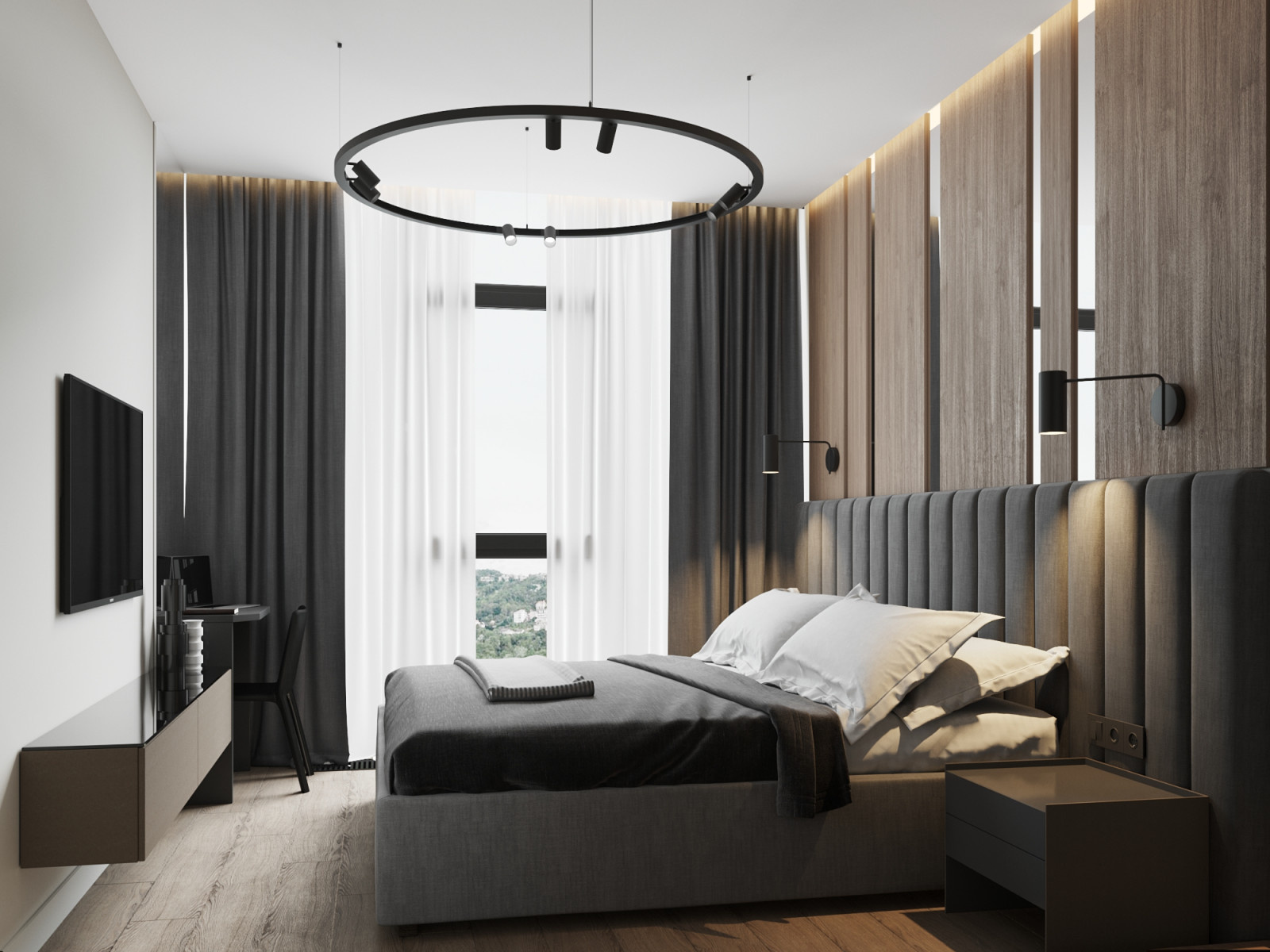 Спальня (вид на окно)