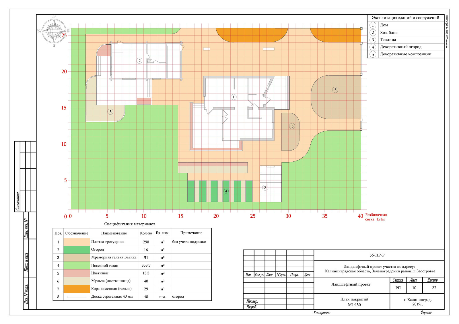Ландшафтный дизайн проект п. Заостровье