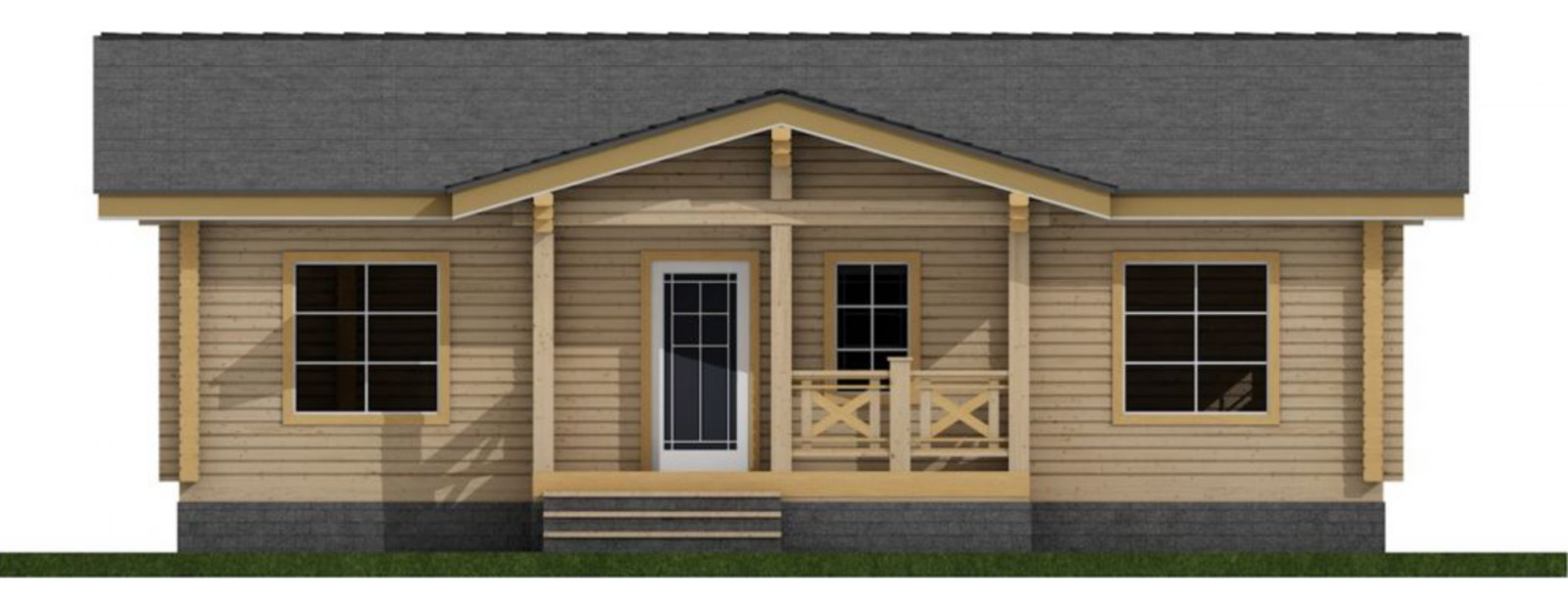 Одноэтажный деревянный дом - проект 60 ПБ