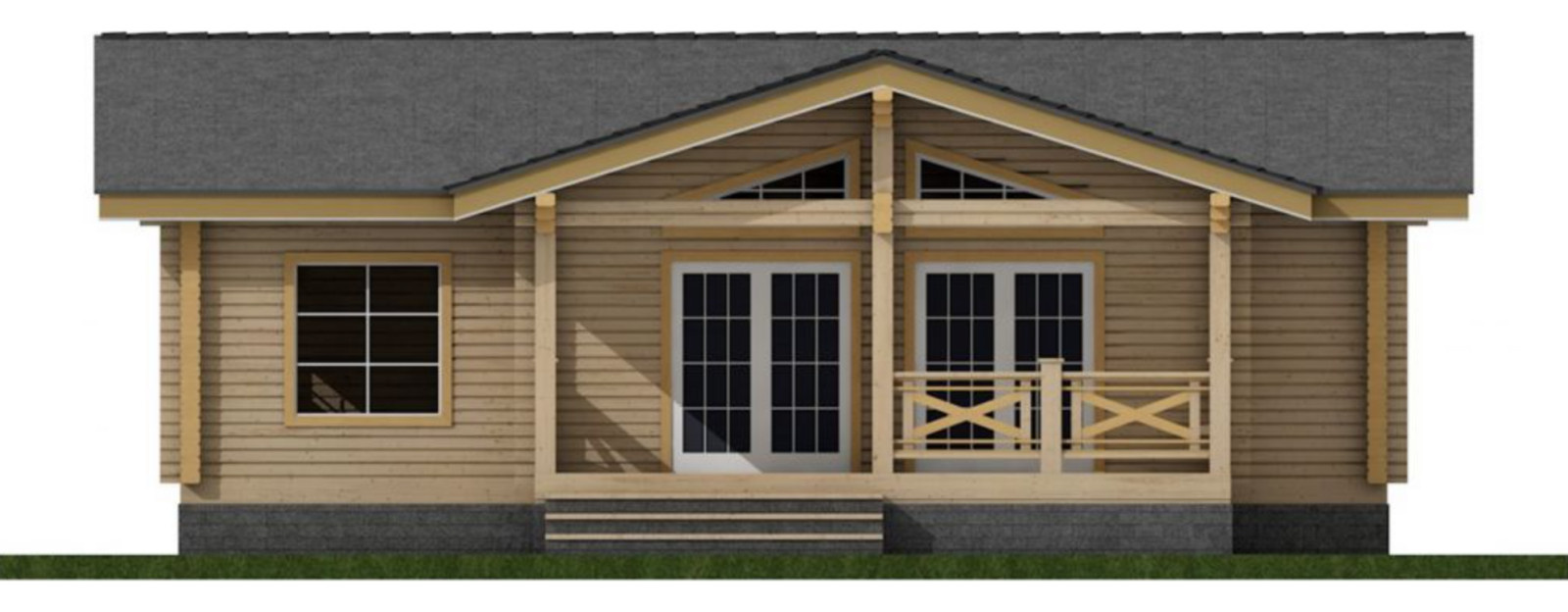 Одноэтажный деревянный дом - проект 60 ПБ