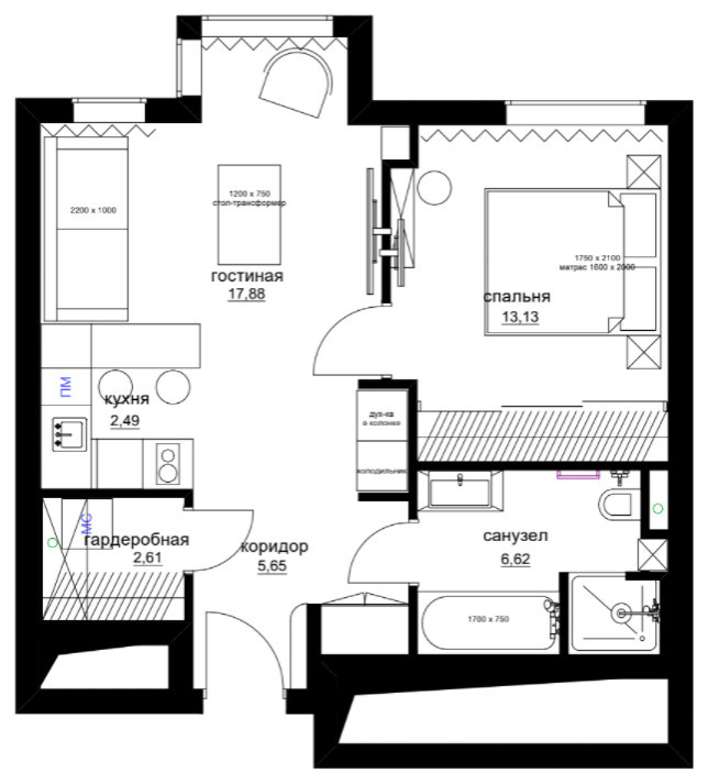 Квартира в скандинавском стиле