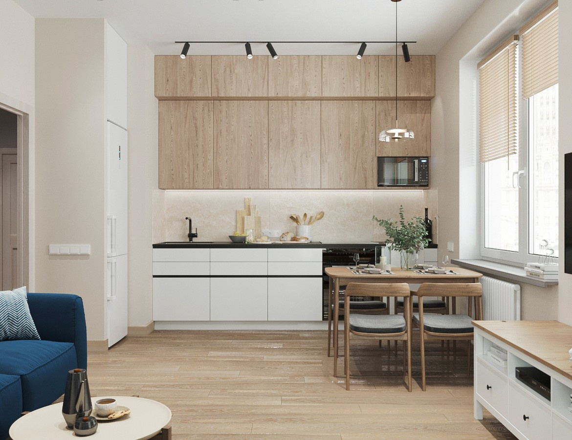 Дизайн двухкомнатной квартиры 58 м2