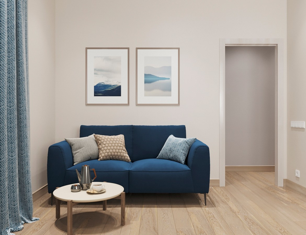 Дизайн двухкомнатной квартиры 58 м2