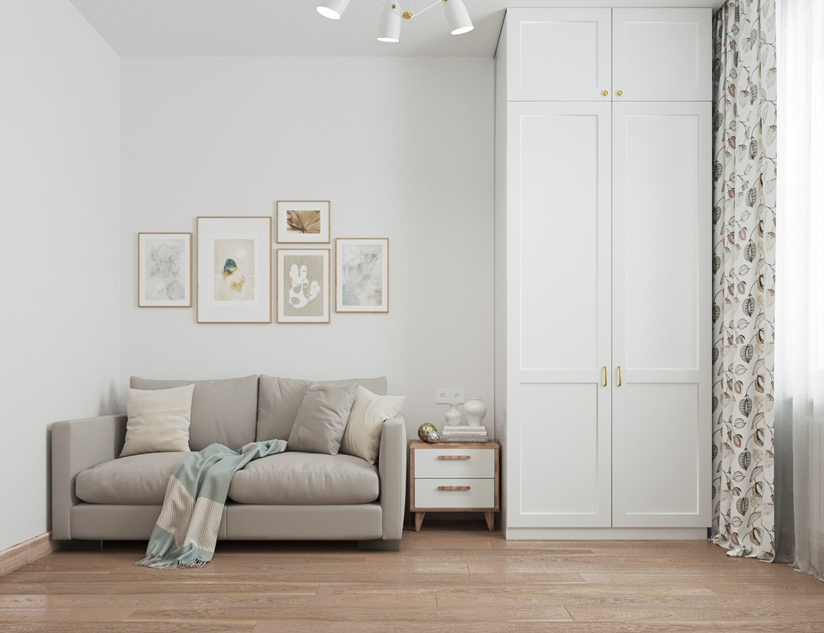 Дизайн двухкомнатной квартиры 58 м2