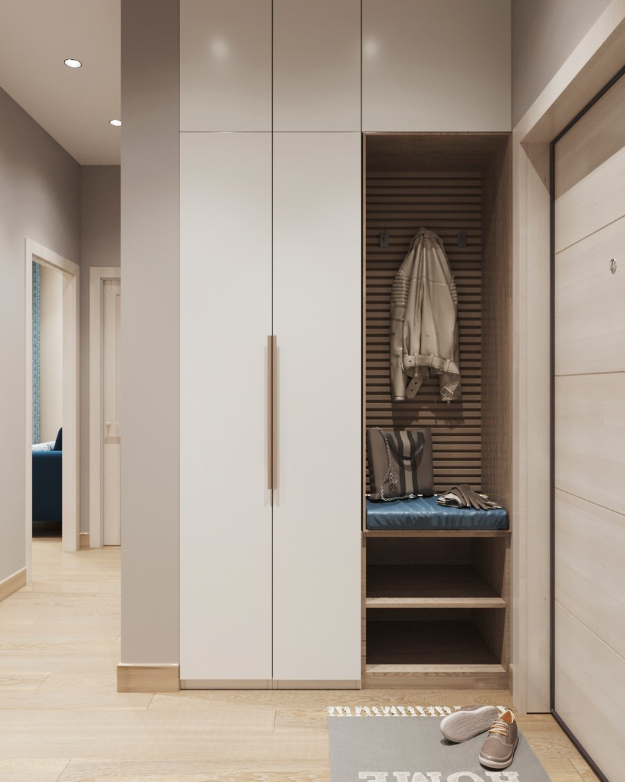 Дизайн двухкомнатной квартиры 58 м2