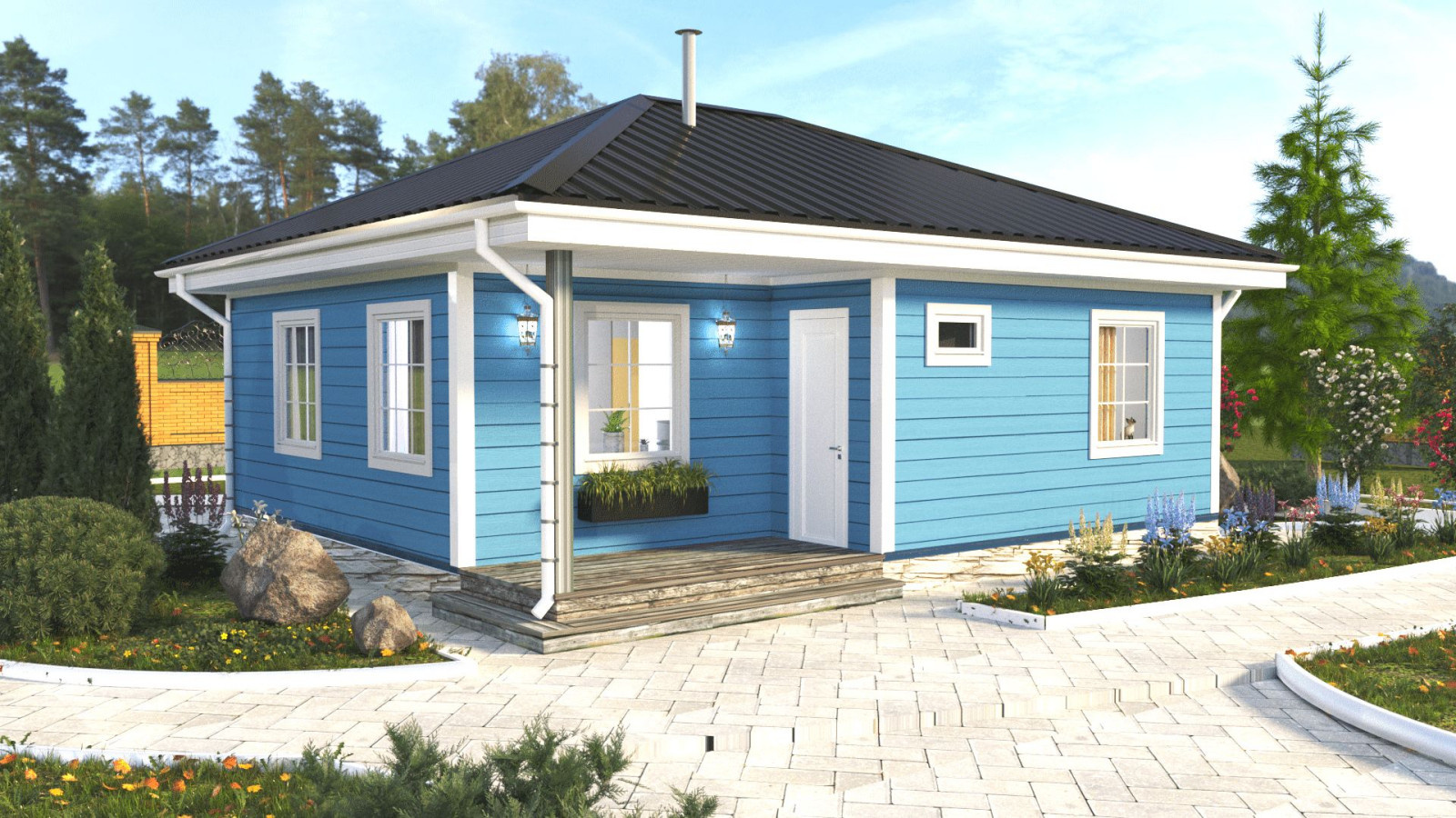 Каркасный дом 70м2