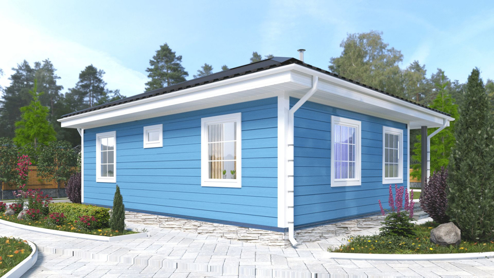 Обложка проекта: Каркасный дом 70м2