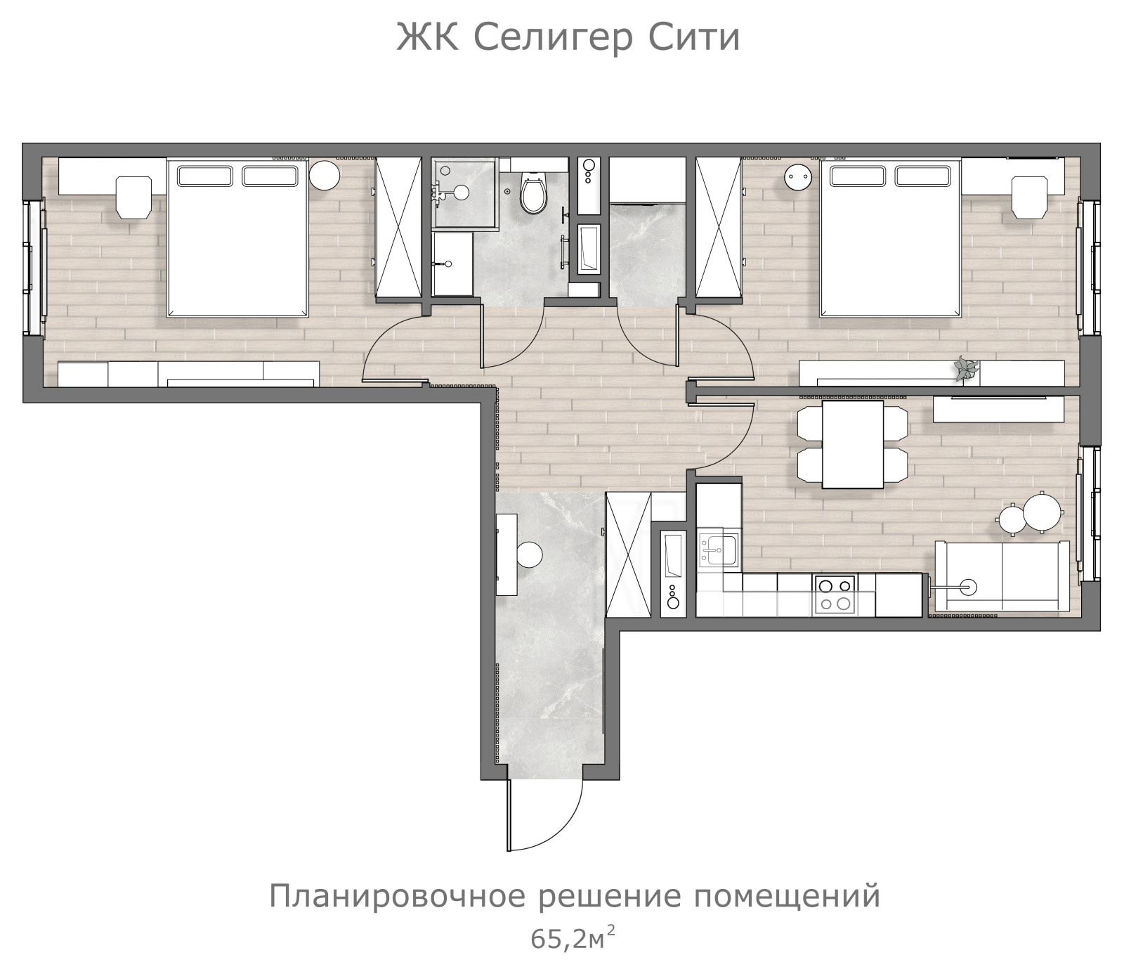Реализация проекта в ЖК Селигер Сити